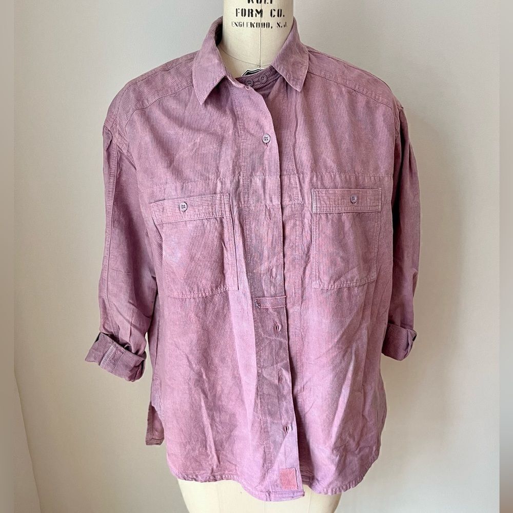‎Free People Cardiff Buttondown oversized shirt women’s size XS - Picture 2 of 5